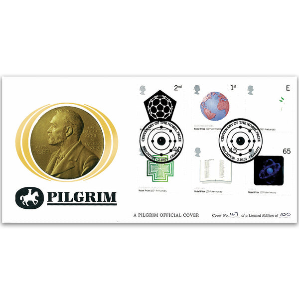 2001 Nobel Prizes 100th Pilgrim Cover - Brighton