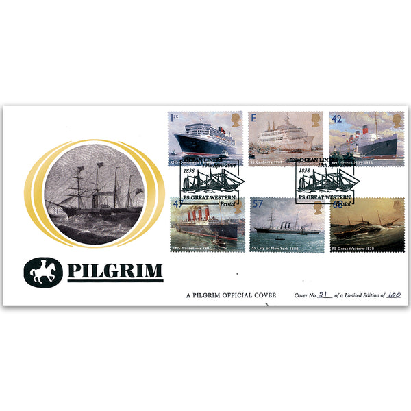 2004 Ocean Liners Pilgrim Covers - Bristol
