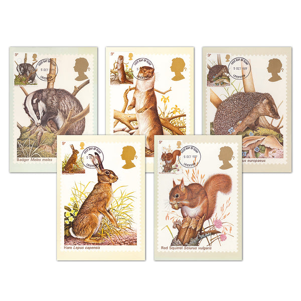 1977 British Wildlife PHQ Cards - Set of 5