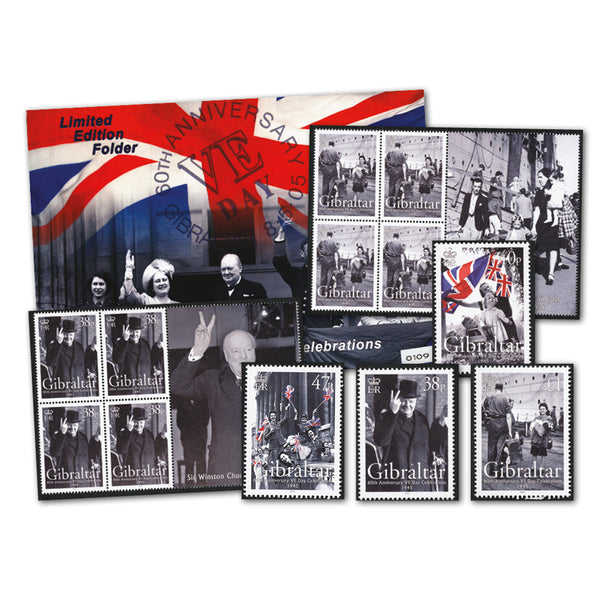 Gibraltar Post VE-Day 60th Aniversary Limited Edition Stamp Folder
