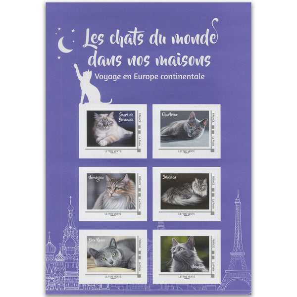 2017 France Cats of the World in our Homes 6v Sheet