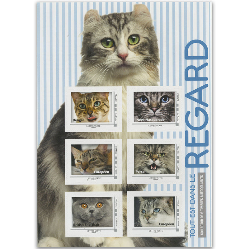 2017 France The look of Cats 6v Sheet (Blue)