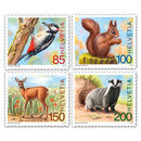 2018 Switzerland Animals of the Forest 4v Set