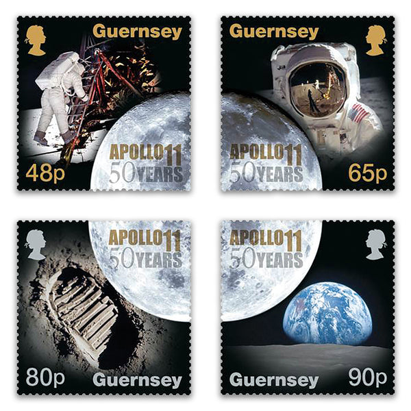 2019 Guernsey Moon Landing 50th Anniversary 4v