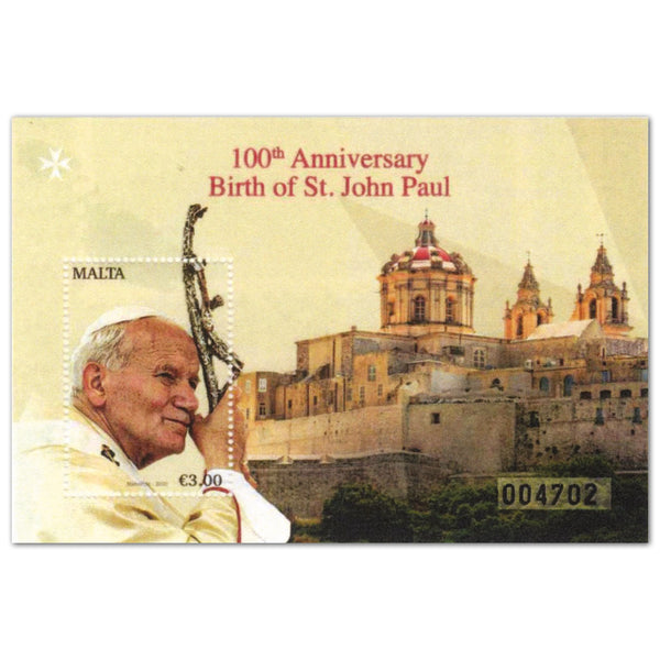 Malta Birth of St.John Paul II M/S 22/10/20
