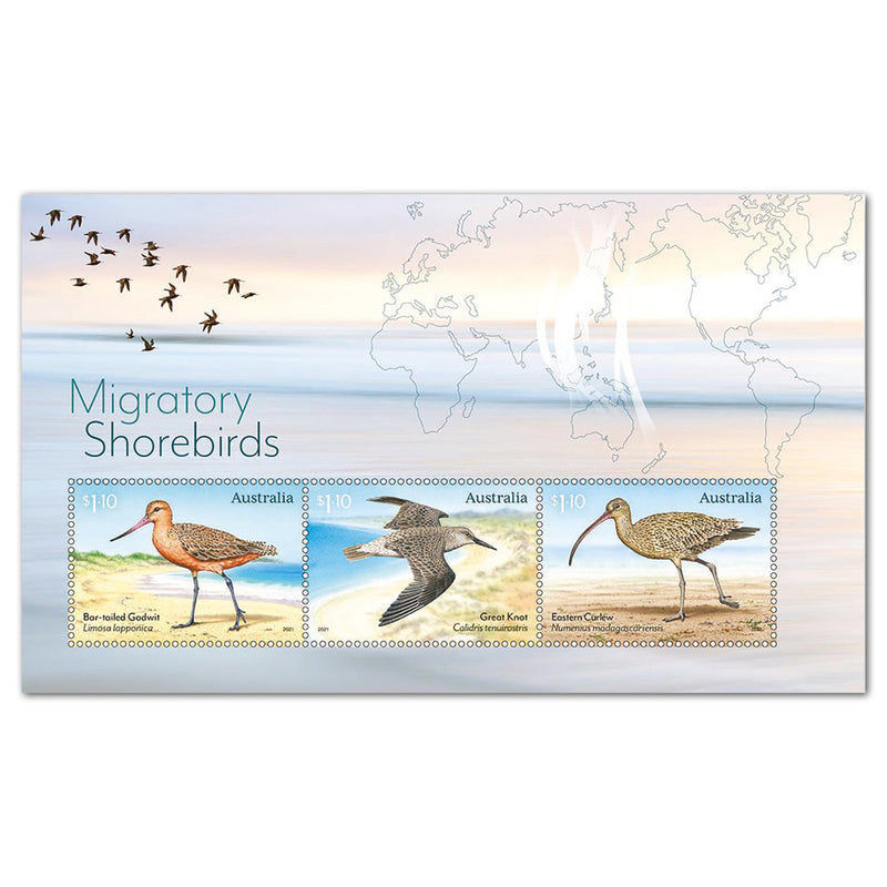 2021 Australia Migratory Shorebirds 3v M/S