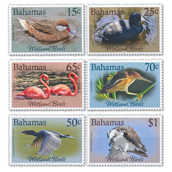 2022 Bahamas Wetland Birds 6v set