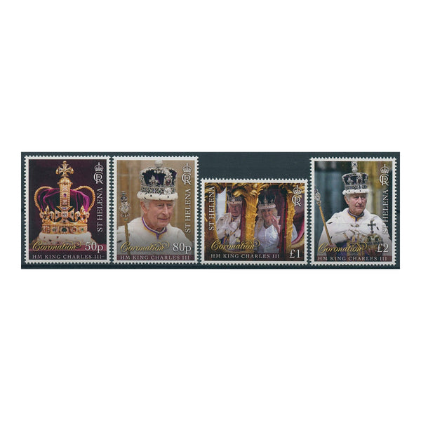 2023 St Helena Coronation of HM King Charles III 4v Set