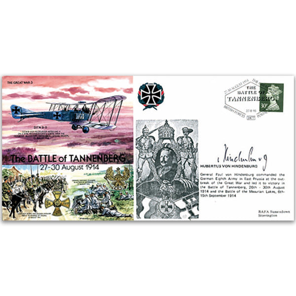 1914 Battle Of Tannenberg. Signed Hubertus Hindenburg Grandson of WWI General