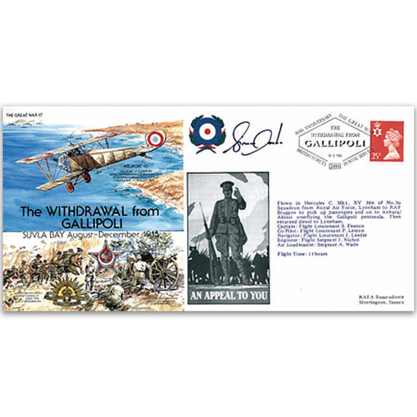 The Withdrawal from Gallipoli 1915 - Flown and Signed by Pilot