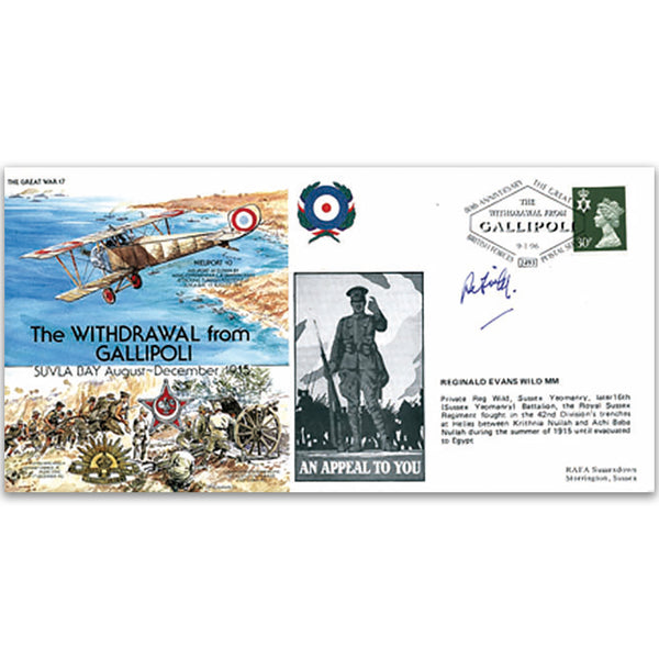 1915 Withdrawal from Gallipoli - Signed R. Wild