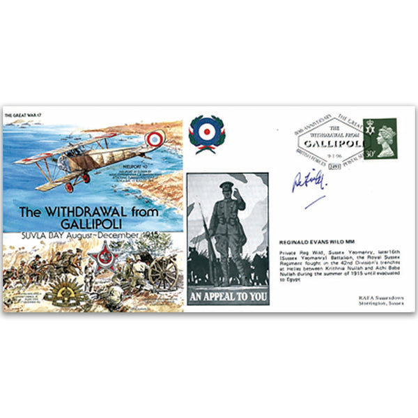 1915 Withdrawal from Gallipoli - Signed R. Wild