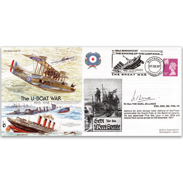 1917 The U-Boat War - Signed Earl Jellicoe KBW