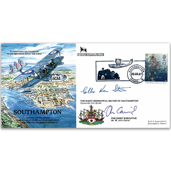 Supermarine Southampton - Signed by Mayor and Chief Executive of Southampton CC