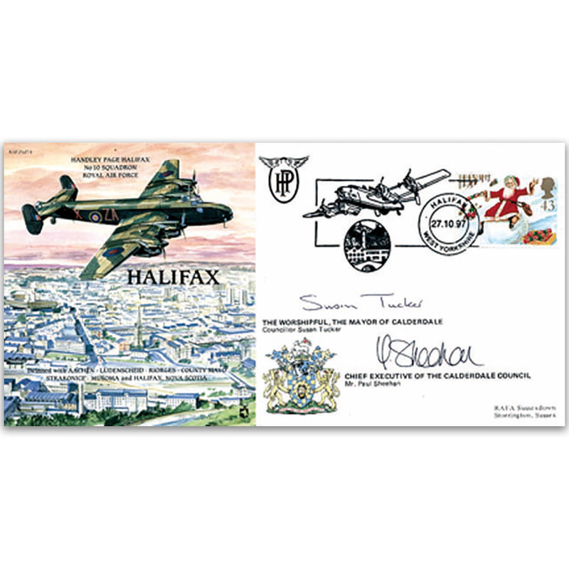 Handley Page Halifax - Signed by Mayor and Chief Executive of Calderdale Council