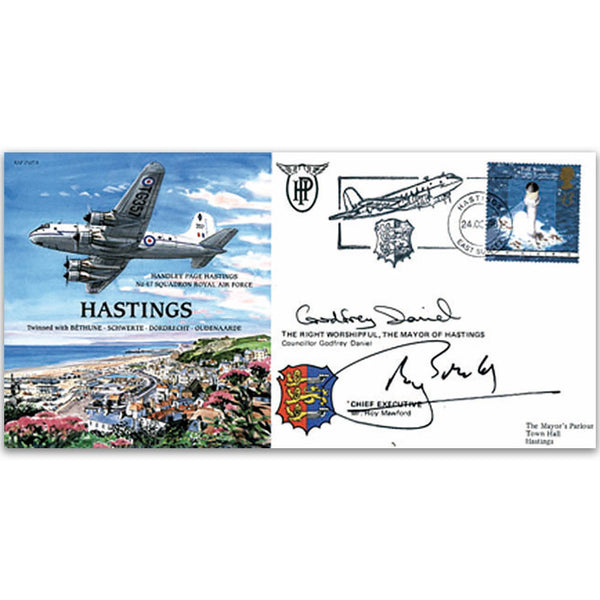 Handley Page Hastings. Signed by Mayor and Chief Executive of Hastings B.C