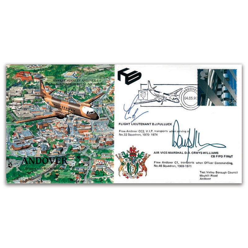 1999 Hawker Siddeley Andover - Signed FL Fulluck & AVM Crwys-Williams