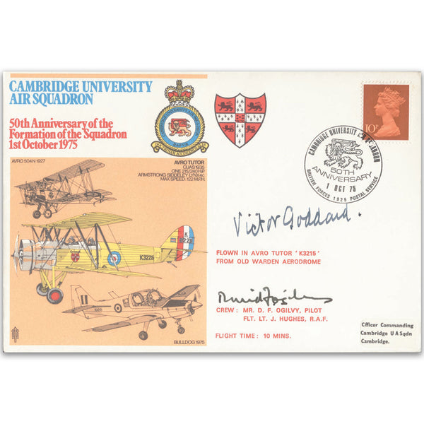 1976 Cambridge University Sqn 50th - Signed AM Sir Goddard & D. Oglivy