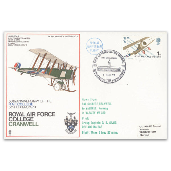 1970 RAF College Cranwell 50th Anniversary - Flown