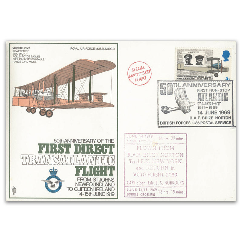 1969 50th Anniversary First Direct Transatlantic Flight - Flown