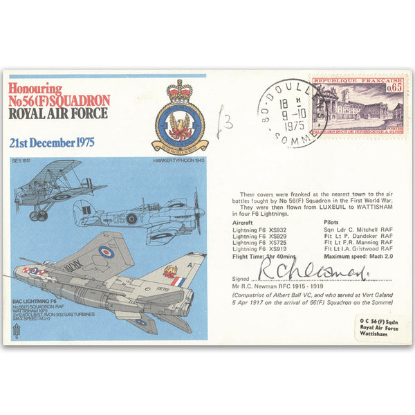 1975 No. 56 (F) Sqn - Signed by R. C. Newman