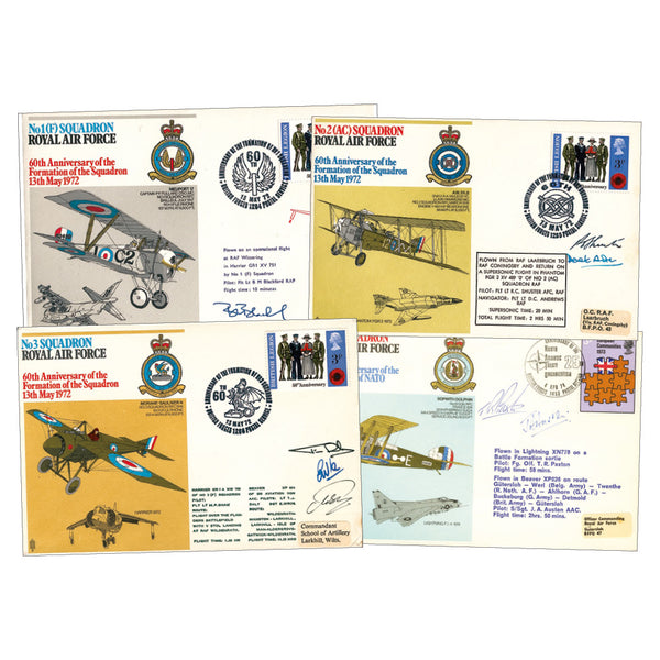 RAF Squadron Flown and Signed Collection