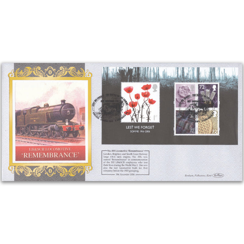 2006 'Lest We Forget' M/S Main Issue Rail - Rememberance Cover