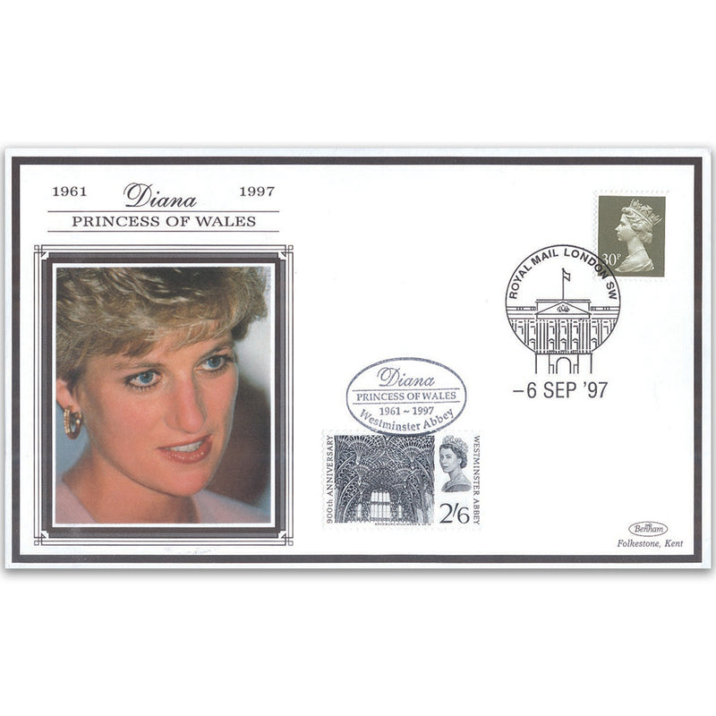 1997 The Funeral of Diana Princess of Wales - Westminster Abbey 900th Anniv. Commem. with Cachet