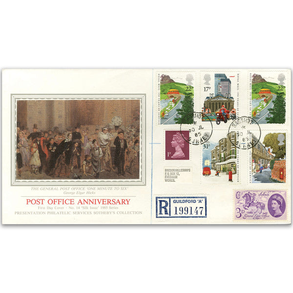 1985 Post Office 350th Anniversary Sotheby's Cover - Bagshot