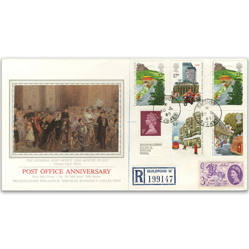 1985 Post Office 350th Anniversary Sotheby's Cover - Bagshot