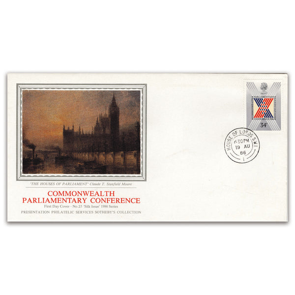 1986 Commonwealth Parliamentary Conference PPS Sotheby's Silk - House of Lords CDS