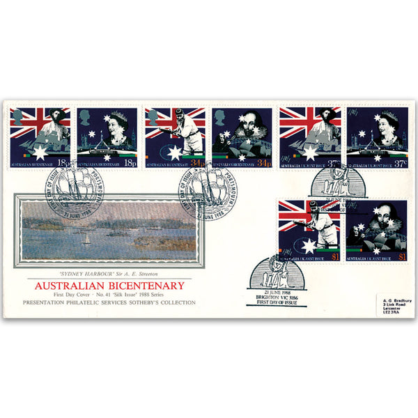 1988 Australian Settlement Bicentenary - Doubled Portsmouth - Sotheby's Cover