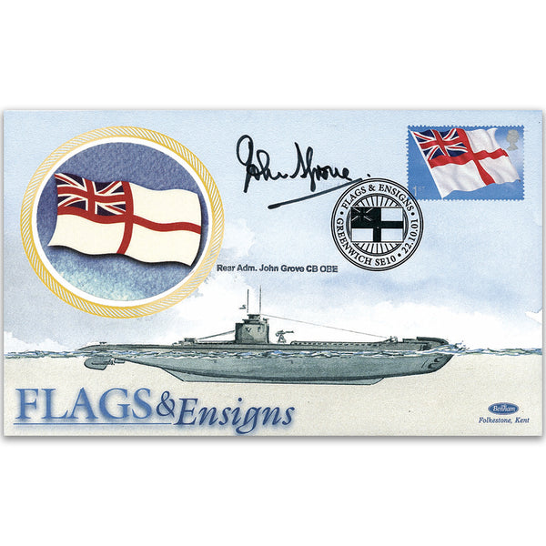 2001 Flags & Ensigns - Signed by Rear Adm. John Grove CB OBE