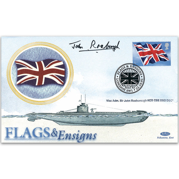 2001 Flags & Ensigns - Signed by Vice Admiral Sir John Roxburgh KCB