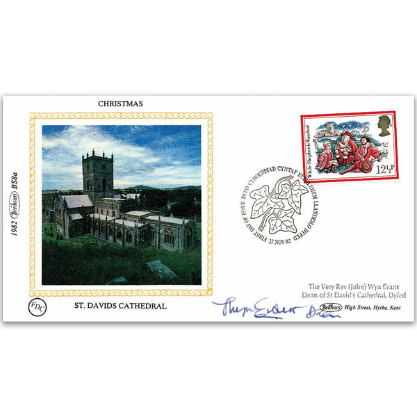 1982 Christmas - Signed by Dean of St David's Cathedral