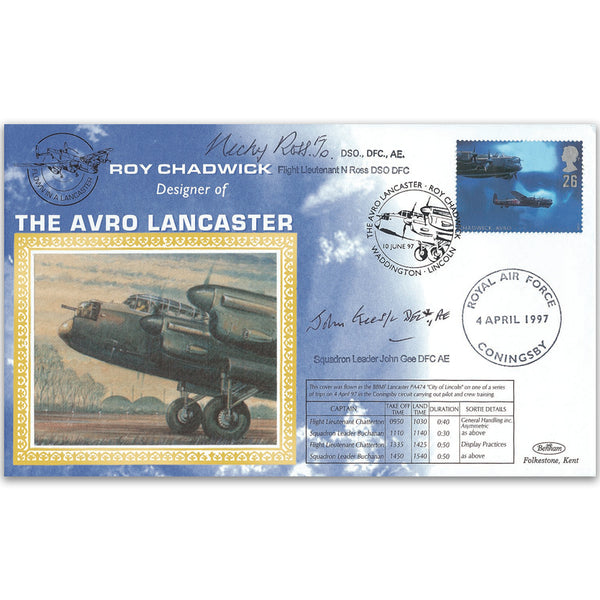 1997 Architects of the Air - Avro Lancaster - Signed by Flt. Lt. N. Ross & Sqn. Ldr. J. Gee
