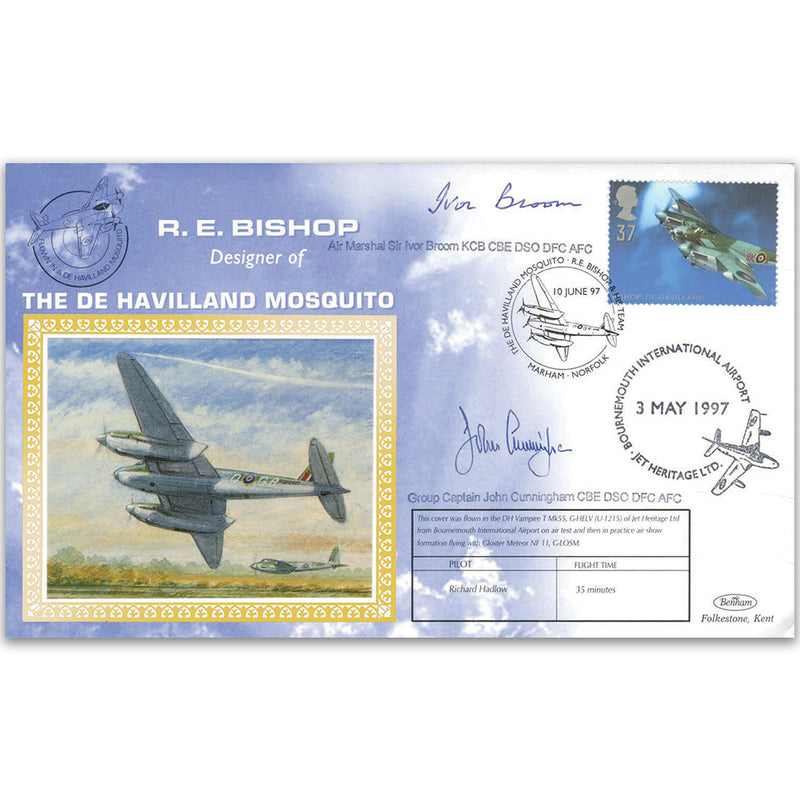 1997 Architects of the Air - Mosquito - Signed by AM Sir Ivor Broom & Gp. Capt. John Cunningham