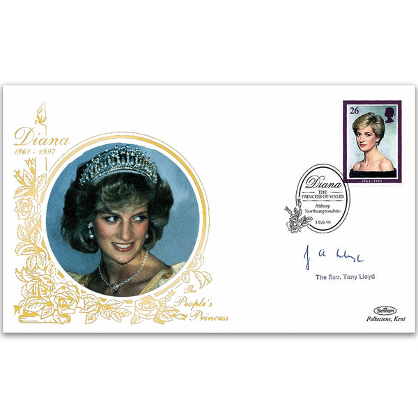 1998 Princess Diana Commemoration - Signed by The Rev. Tony Lloyd