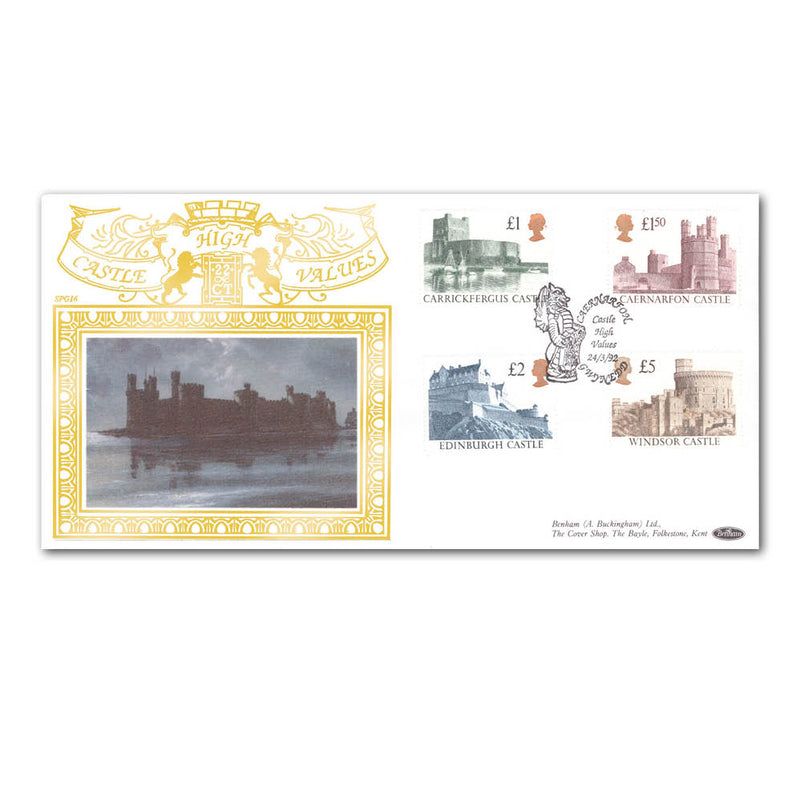 1992 Castles High Values Special Gold Cover - Caernarfon, Gwynedd