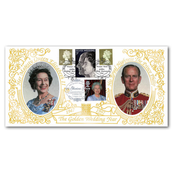 1997 Royal Golden Wedding Year Special Gold Cover - Windsor, Berks - Doubled 2000