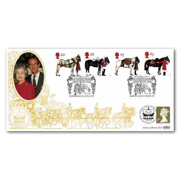 1997 All the Queen's Horses - Golden Wedding Year Special Gold Cover - Doubled Windsor
