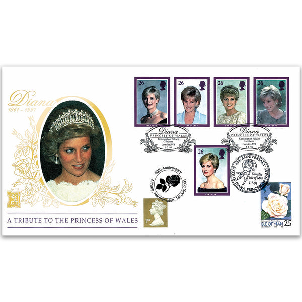 1998 Princess Diana Special Gold Cover - Doubled Althorp/Douglas, IoM
