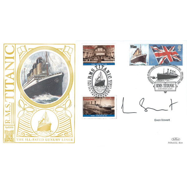 2007 RMS Titanic Special Gold Cover - Signed by Ewan Stewart