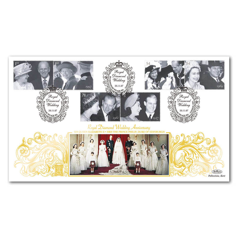 2007 Diamond Wedding Stamps Special Gold Cover