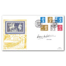 2009 Machin Security Special Gold Cover - Low Values - Signed by Dickie Arbiter