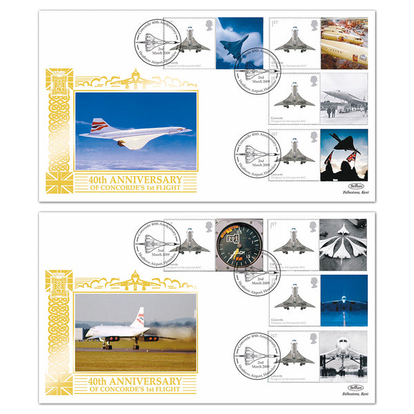 2009 Concorde 40th Anniversary Generic Sheet Special Gold Pair