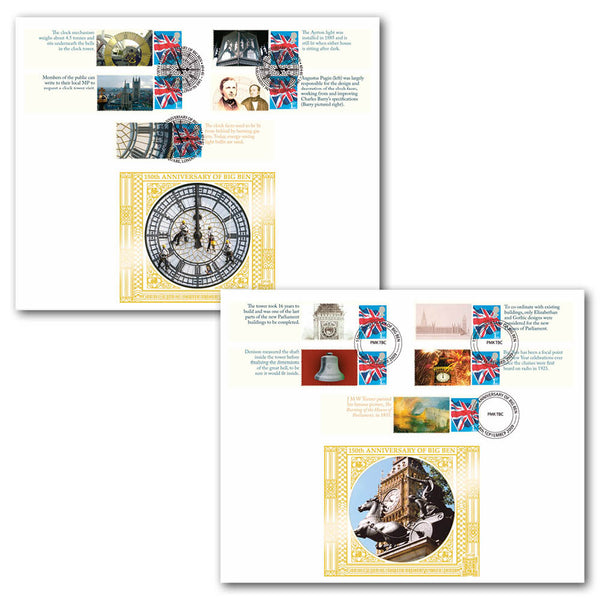 2009 Big Ben 150th Commemorative Sheet Special Gold Pair