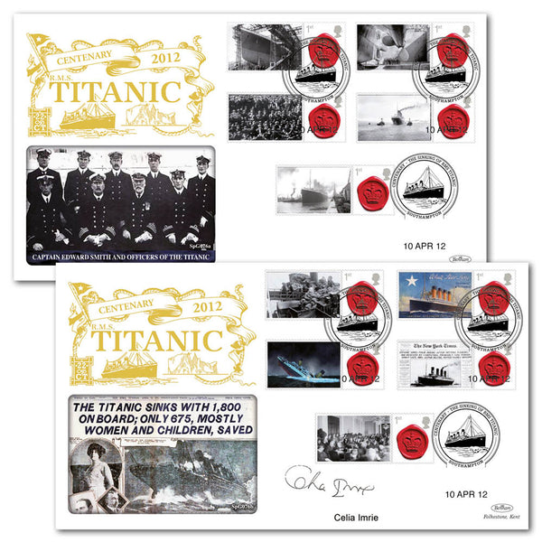 2012 Titanic Centenary Commemorative Sheet Special Gold - Pair