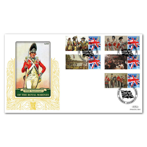2014 Royal Marines 350th Comm. Sheet Special Gold - Cover 1
