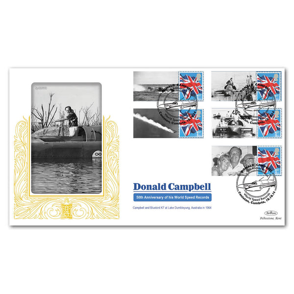 2014 Donald Campbell Commemorative Sheet Special Gold - Cover 2